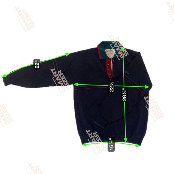 Proquip Blue Sweater jacket Sz L Gore Windstopper Wool Vintage Old Money Gorp - Picture 11 of 11